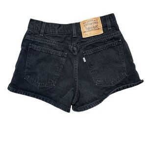 Vintage LEVI'S 912 Slim Fit Jean Shorts White Tab Black Size 7